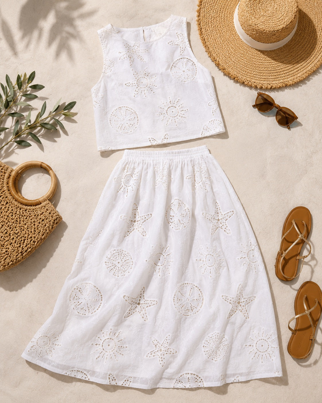 Bonnie Coastal Eyelet Set