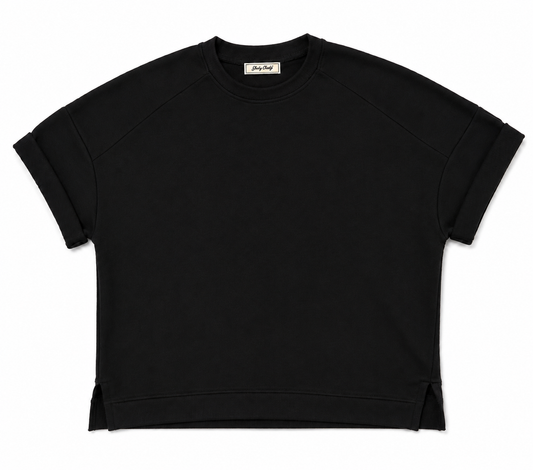 Relax Short Sleeve Fleece Sweatshirt