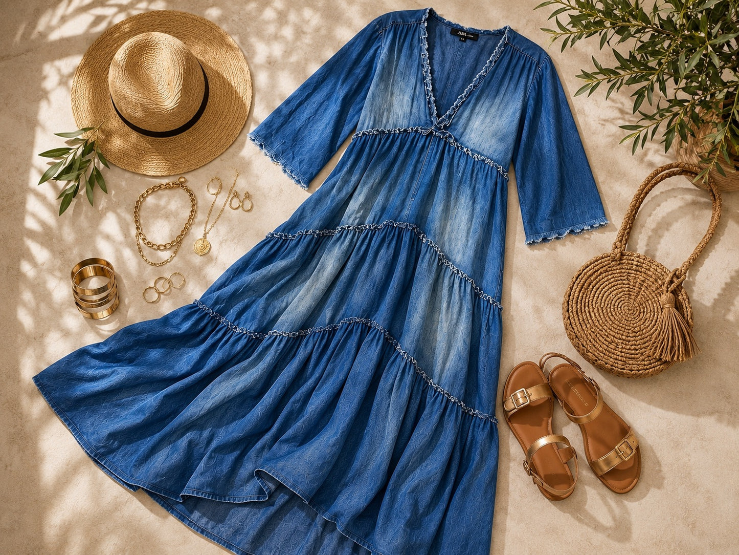 Kenzie Denim Maxi Dress