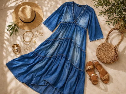Kenzie Denim Maxi Dress