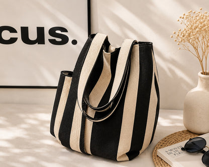 City Stroll Stripe Knit Tote