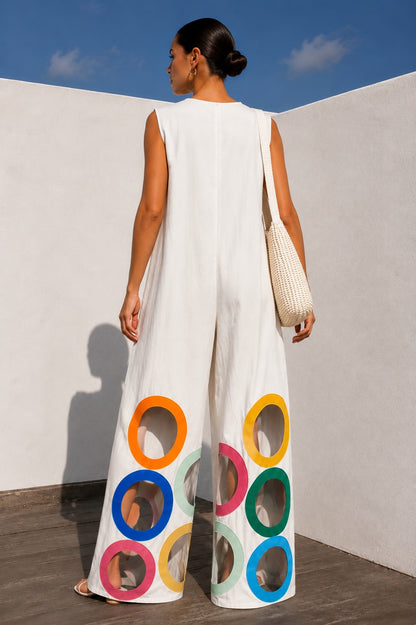 Emma Color Pop Cutout Jumpsuit