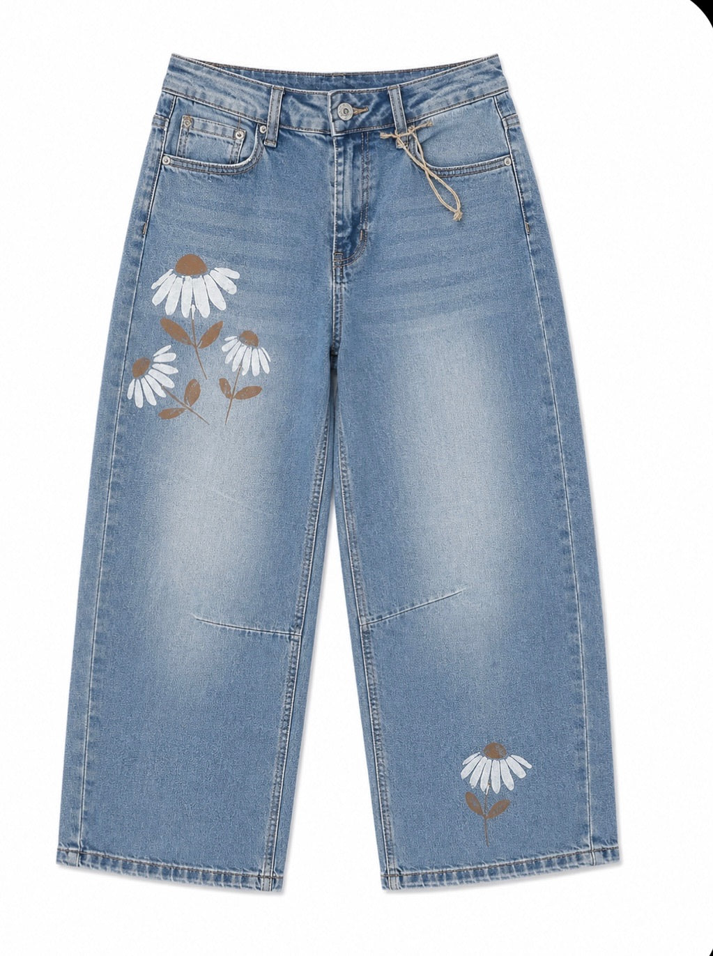 Daisy Days Barrel Denim Jeans