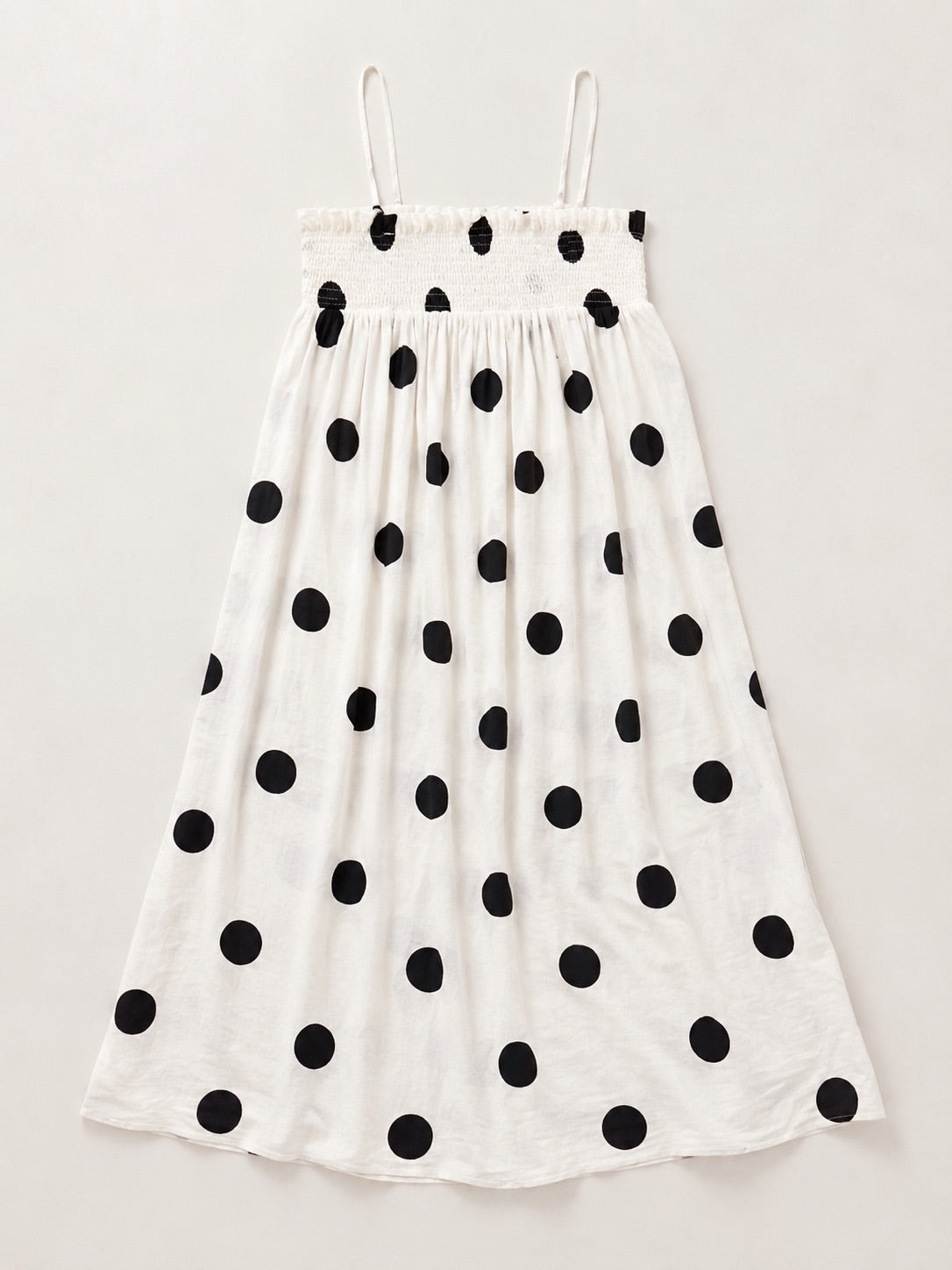 Delilah Polka Dot Smocked Midi Dress