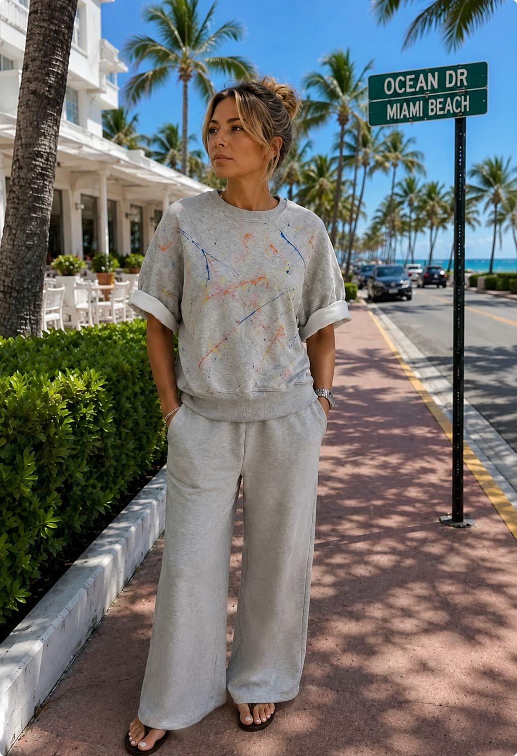 Color Splash Fleece Sweatshirt