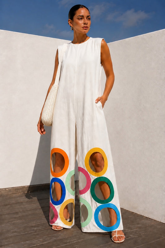 Emma Color Pop Cutout Jumpsuit