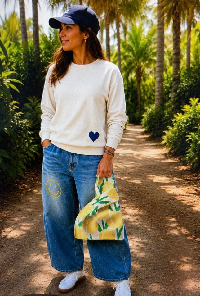 Yellow Tulip Knit Tote